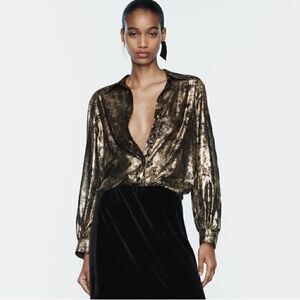 ZARA FOIL SHIRT 